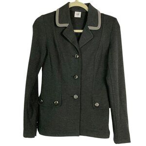 CAbi Crew Blazer #3030 Charcoal Ponte Knit Jacket XS